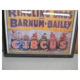 VINTAGE RINGLING BROS AND BARNUM & BAILEY CIRCUS POSTER - RARE! - FRAMED - APPROX 18" BY 14" - SEE PICTURES!