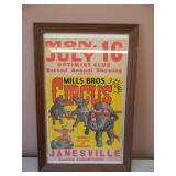 ORIGINAL! VINTAGE! - MILLS BROS 3 RING CIRCUS POSTER - AWESOME ORIGINAL POSTER! - APPROX 17" BY 26" - SEE PICTURES!