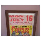 ORIGINAL! VINTAGE! - MILLS BROS 3 RING CIRCUS POSTER - AWESOME ORIGINAL POSTER! - APPROX 17" BY 26" - SEE PICTURES!