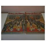 VINTAGE RINGLING BROS AND BARNUM & BAILEY CIRCUS COMBINED SHOWS POSTER - RARE! - APPROX 24" BY 17" - SEE PICTURES!