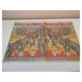 VINTAGE RINGLING BROS AND BARNUM & BAILEY CIRCUS COMBINED SHOWS POSTER - RARE! - APPROX 24" BY 17" - SEE PICTURES!