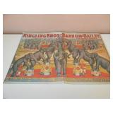 VINTAGE RINGLING BROS AND BARNUM & BAILEY CIRCUS COMBINED SHOWS POSTER - RARE! - APPROX 24" BY 17" - SEE PICTURES!