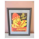 ORIGINAL! VINTAGE - THE CIRCUS IS COMING! ZUHRAH SHRINE CIRCUS TICKETS HERE POSTER - GREAT PIECE! - APPROX 13" BY 16" - SEE PICTURES!