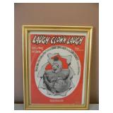 Original Vintage 1928 Sheet Music-Laugh Clown Laugh - IN FRAME - RARE! - SEE PICTURES!