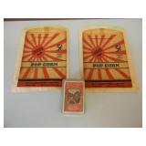 VINTAGE 1973 LION DESIGN RINGLING BROS BARNUM & BAILEY PLAYING CARDS FULL SET IN BOX - WITH 2 VINTAGE 5 CENT CIRCUS POPCORN BAGS - SEE PICTURES!