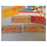 VINTAGE COLLECTION OF CIRCUS TICKETS & PROGRAM - SEE PICTURES!