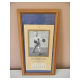 VINTAGE 1939 JORDAN GROCERIES AND MEATS CALENDAR - VERY NICE! - IN FRAME! - APPROX 10" BY 17" - SEE PICTURES!