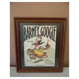 VINTAGE 1923 BARNEY GOOGLE FOX TROT SHEET MUSIC - FRAMED - NICE - SEE PICTURES!