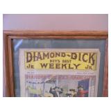 VINTAGE DIAMOND-DICK JR. BOYS BEST WEEKLY MAGAZINE - NO.234 - IN FRAME - SEE PICTURES!