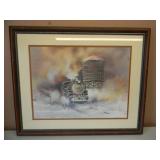 LARGE VINTAGE TRAIN ART - FROM THE MASTERPIECE COLLECTION OF BELART - KENYON, MINNESOTA D41746 - NICE! - APPROX 33" BY 27" - SEE PICTURES!