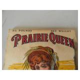 VINTAGE PRAIRIE QUEEN CORN MEAL 3 1/2 POUND SACK - SHELDON, IOWA - SEE PICTURES!