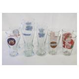 Lot of 10 Glass Sam Adams Branded Beer Pints and Pilsner Glasses