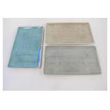 Set of 3 Multi-Colored 15" Rectangular Melamine Serving Trays