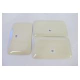 Set of 3 Multi-Colored 15" Rectangular Melamine Serving Trays