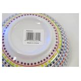Set of 13 Melamine Parasol Dishes (1 large platter, 4 small plates, 4 small bowls, 4 medium bowls)