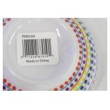 Set of 13 Melamine Parasol Dishes (1 large platter, 4 small plates, 4 small bowls, 4 medium bowls)