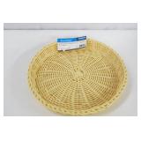 Carlisle 655406 11" Round Bread Basket - Polypropylene, Oatmeal (Pack of 6)
