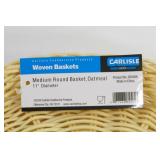 Carlisle 655406 11" Round Bread Basket - Polypropylene, Oatmeal (Pack of 6)