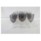 Lot of 12 Smoke Carlisle Epicure Goblets (4 x 12oz, 4 x 15 oz., 4 x 16.5 oz.)