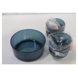 Carlisle Teal Bowl Set with Serving Bowl and 6 Side Bowls