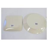 Set of 12 Carlisle Jade Colored Plates (12.5" Round Chargers x 6) + (9" Square Plates x 6)