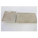 Set of 8 Carlisle Grove Adobe Plates and Serving Trays (2 Trays + 6 Plates)