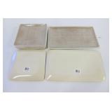 Set of 8 Carlisle Grove Adobe Plates and Serving Trays (2 Trays + 6 Plates)
