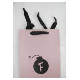 6 Pack of Gift Bags - Medium - F BOMB - Pink/Black