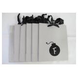6 Pack of Gift Bags - Medium - F BOMB - Silver/Black