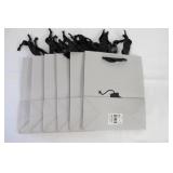 6 Pack of Gift Bags - Medium - F BOMB - Silver/Black