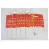 6 Pack of Gift Bags - Medium - I WRAPPED THIS MYSELF - Pink/White/Orange