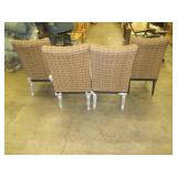 Set of Four Wicker Chairs