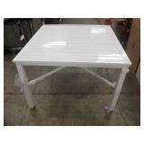 Hampton Bay Square Metal Outdoor Dining Table White