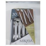 Mikasa 5198737 Baxley 20-Piece Forged Stainless Steel Flatware Set, Service for 4