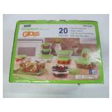 Snapware 20 piece Tempered Glasslock Storage Containers with Snaplock Lid , Microwave & Oven Safe