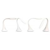 Ultrabrite Swan LED Desk Lamp with 2 USB Ports - White