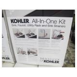 Kohler R75791-2PC-NA All-in- All-in-One Dual-Mount Double Bowl Kitchen Sink Kit with Faucet and Accessories, Brushed Stainless - Like New