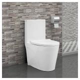 Swiss Madison St.Tropez 1-Piece 0.8/1.28 GPF Dual Flush Elongated Toilet in White