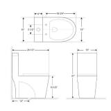 Swiss Madison St.Tropez 1-Piece 0.8/1.28 GPF Dual Flush Elongated Toilet in White