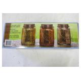 Set of 3 Inside Outside Garden Glass Jars with Mini LED Lights
