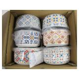 Signature Housewares Stoneware Storage Bowls – 6 pack - NEW