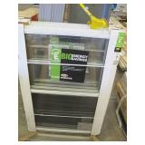 3 Pack of LARSON 28 in. x 39 in. 2-Track Double Hung Storm Aluminum Windows - White