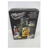 TTU Glass Mason Craft and More 4-Piece Glass Canister Set