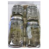 TTU Glass Mason Craft and More 4-Piece Glass Canister Set