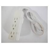3-Outlet Mini Power Strip with 1.5 ft. Cord - 3 Pack