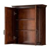 Home Decorators Collection Ashburn 23-1/2 in. W Bathroom Storage Wall Cabinet in Mahogany