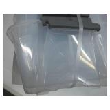 5 Pack of Buckle Up Stackable Storage Containers with Lids - 1 Broken Bottom