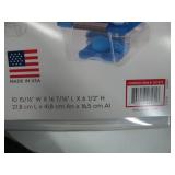 5 Pack of Buckle Up Stackable Storage Containers with Lids - 1 Broken Bottom