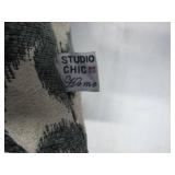 Studio Chic Home Decorative Pillows - 2 Pack Matching Cream/Green