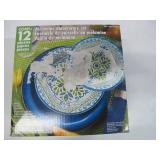 Global Tile Melamine Dinnerware – 12 Piece Set